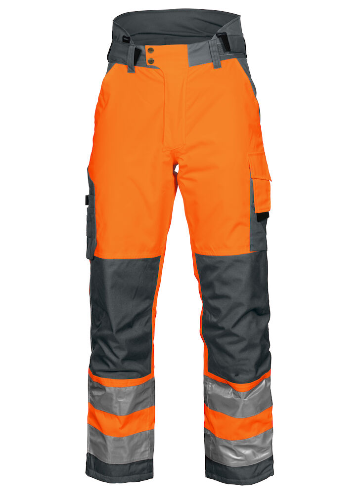 6514 GEFÜTTERTE HOSE MIT KNIEVERSTÄRKUNG EN ISO 20471 KLASSE 2 17 orange/grau C44, Standard