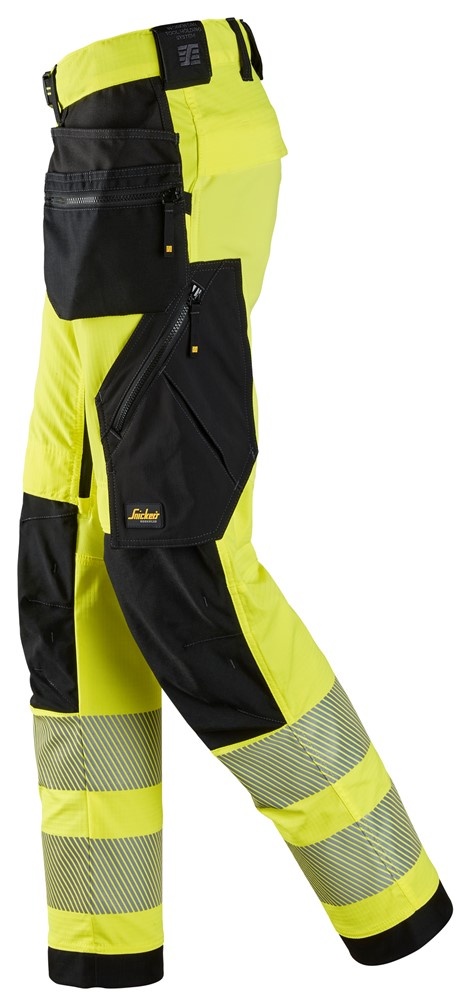 High-VIS, Stretch-Arbeitshose mit Holstertaschen, Warnschutzklasse 2 High-VIS, Stretch-Arbeitshose mit Holstertaschen, Warnschutzklasse 2