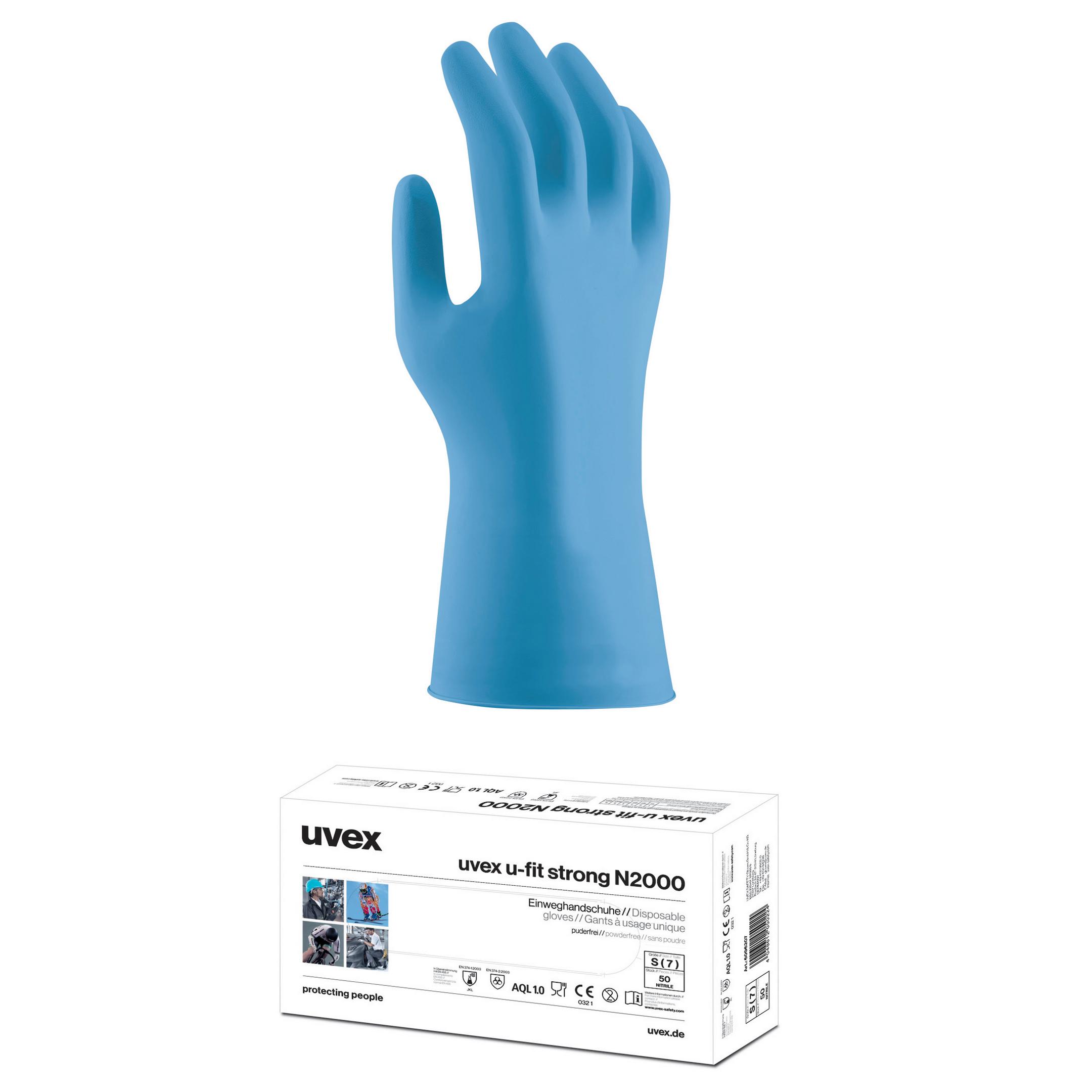 uvex u-fit strong N2000 Einwegschutzhandschuh | 1 Box à 50 Stk. uvex u-fit strong N2000 Einwegschutzhandschuh | 1 Box à 50 Stk.