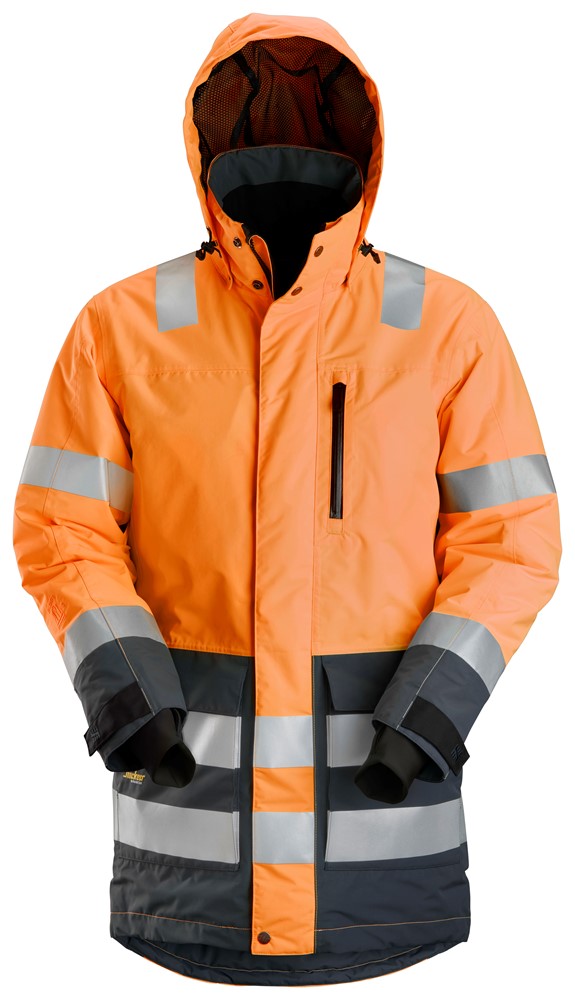 5558 - High Visibility Orange - Steel Grey