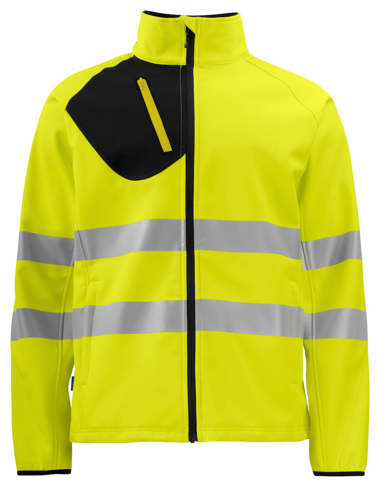 6432 2 LAGIGE WARNSCHUTZ SOFTSHELL JACKE EN ISO 20471 KLASSE 3/2 11 gelb/schwarz hv 4XL 6432 2 LAGIGE WARNSCHUTZ SOFTSHELL JACKE EN ISO 20471 KLASSE 3/2 11 gelb/schwarz hv 4XL