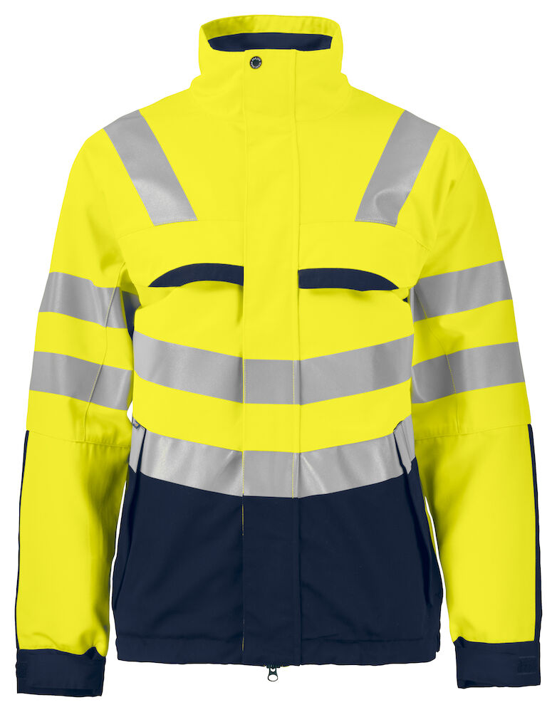 6415 JACKE AUS MISCHGEWEBE EN ISO 20471 KLASSE 3/2 10 gelb/marine hv 4XL