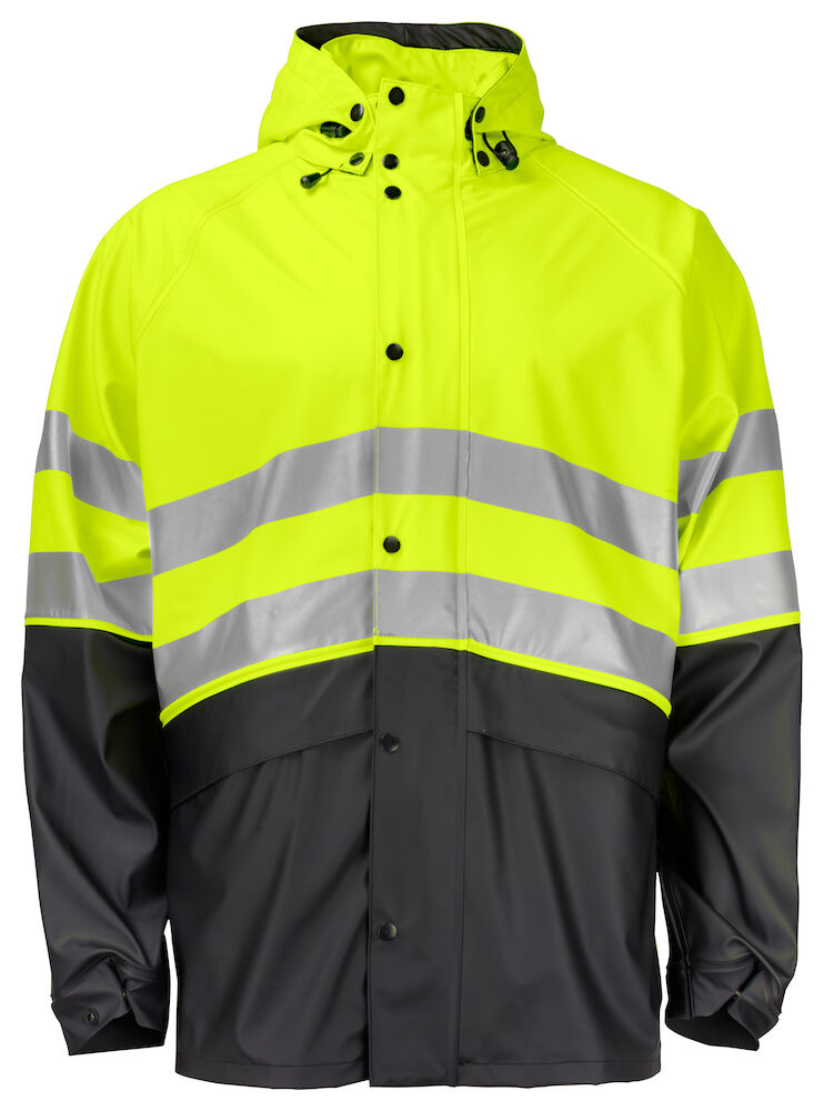 6431 REGENJACKE EN ISO 20471 KLASSE 3/2 11 gelb/schwarz hv 4XL 6431 REGENJACKE EN ISO 20471 KLASSE 3/2 11 gelb/schwarz hv 4XL