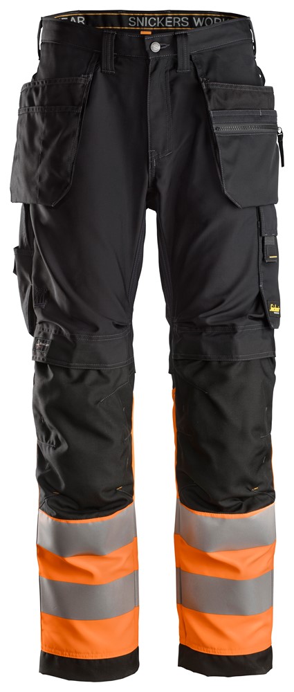 0455 -  Black - High Visibility Orange