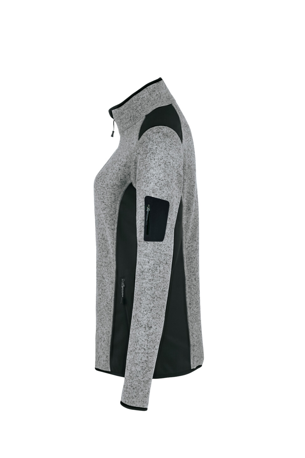 Hakro Damen Strickfleecejacke Churchill 015-grau meliert XS Hakro Damen Strickfleecejacke Churchill 015-grau meliert XS