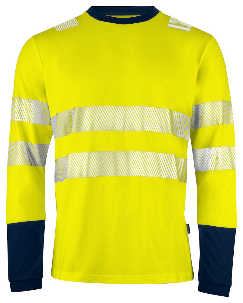 6014 LANGARM T-SHIRT EN ISO 20471 KLASSE 3/2 10 gelb/marine hv 3XL 6014 LANGARM T-SHIRT EN ISO 20471 KLASSE 3/2 10 gelb/marine hv 3XL