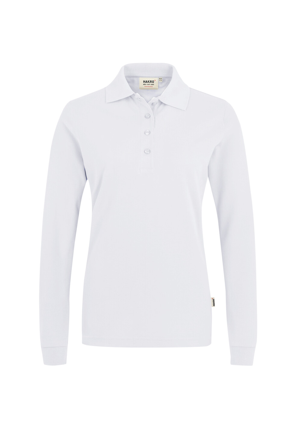 Hakro Damen Longsleeve-Poloshirt Mikralinar 001-weiss XS Hakro Damen Longsleeve-Poloshirt Mikralinar 001-weiss XS