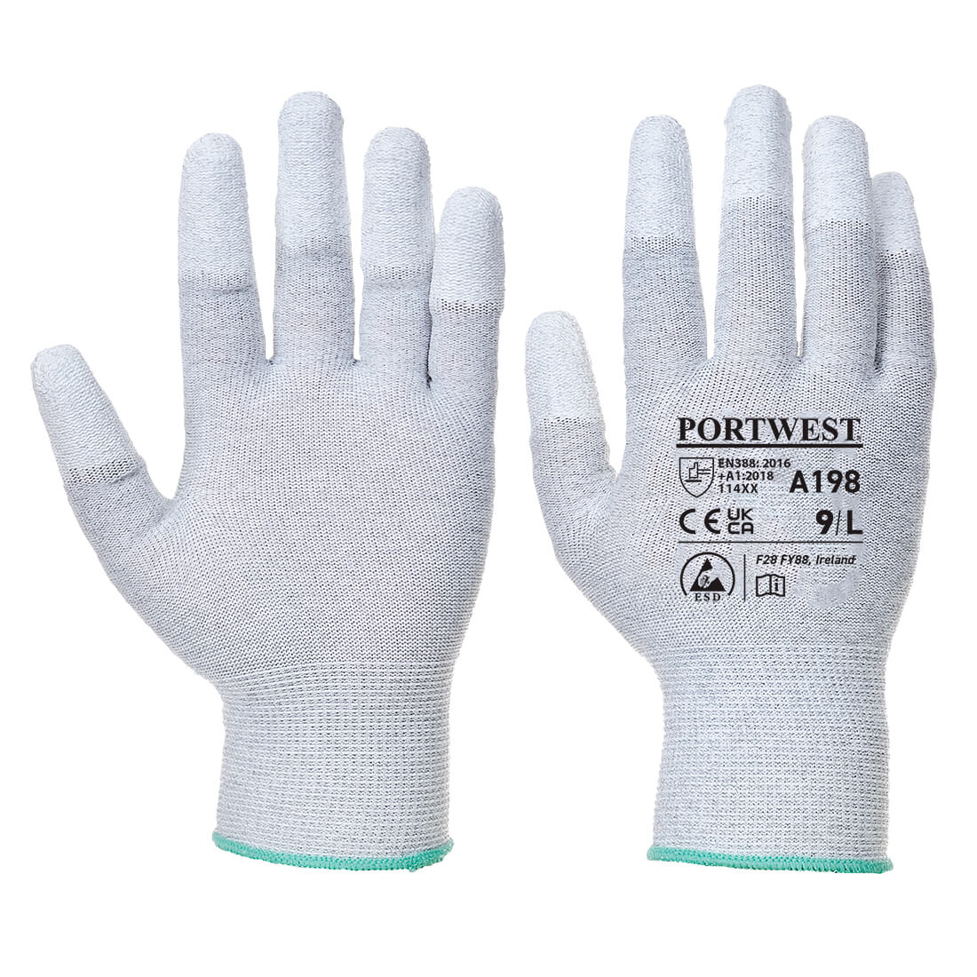 Portwest Antistatischer PU-Fingerspitzen Handschuh