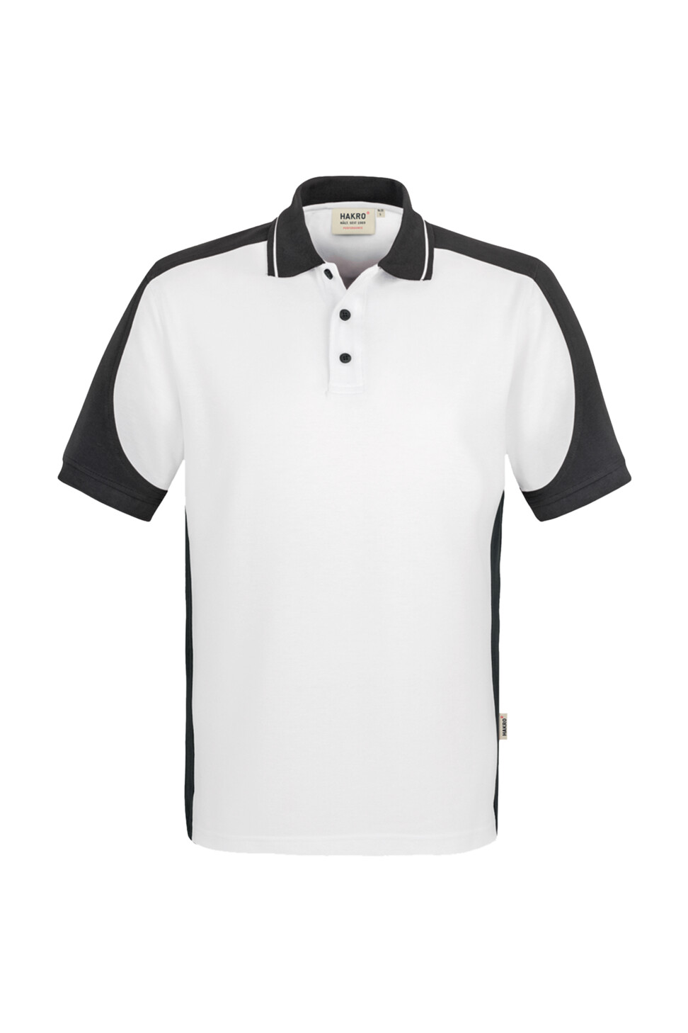Hakro Poloshirt Contrast Mikralinar 001-weiss XS Hakro Poloshirt Contrast Mikralinar 001-weiss XS