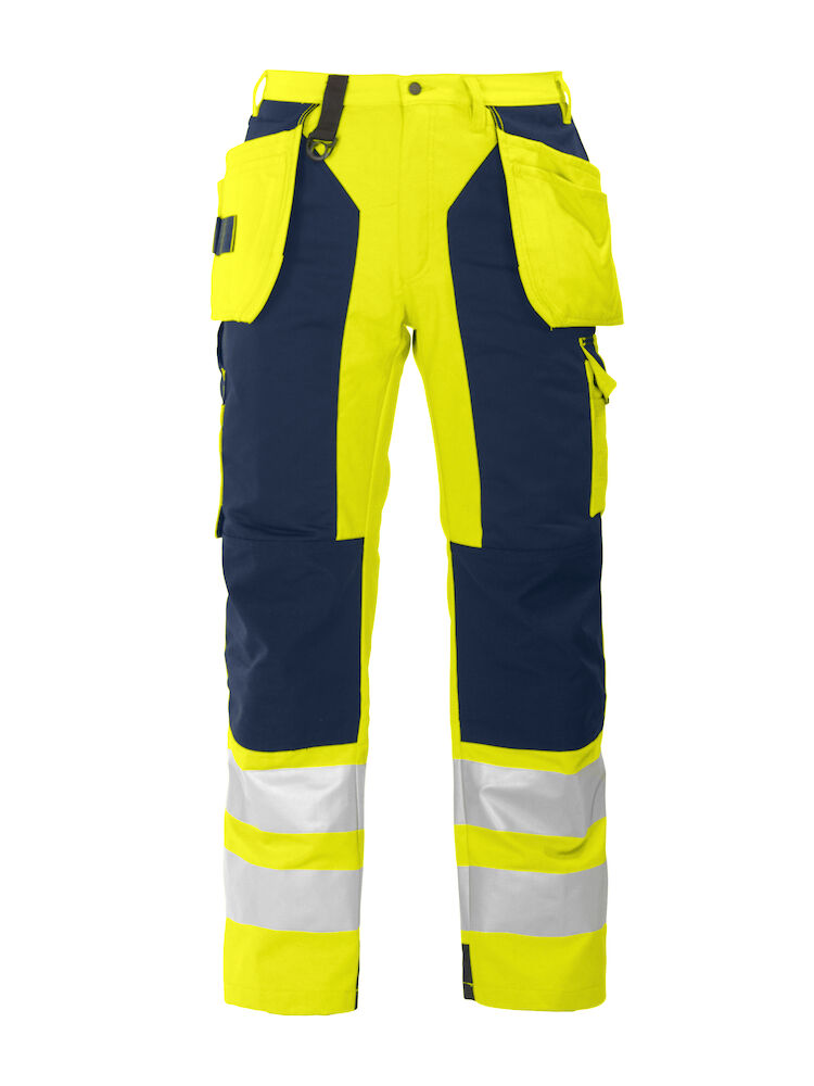 6506 ARBEITSHOSE MIT KNIEVERSTÄRKUNG UND HÄNGETASCHEN EN ISO 20471 KLASSE 2 10 gelb/marine hv C44, Standard 6506 ARBEITSHOSE MIT KNIEVERSTÄRKUNG UND HÄNGETASCHEN EN ISO 20471 KLASSE 2 10 gelb/marine hv C44, Standard