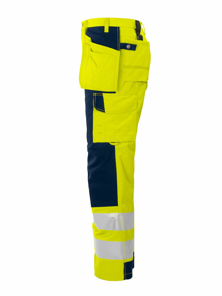 6506 ARBEITSHOSE MIT KNIEVERSTÄRKUNG UND HÄNGETASCHEN EN ISO 20471 KLASSE 2 10 gelb/marine hv C44, Standard 6506 ARBEITSHOSE MIT KNIEVERSTÄRKUNG UND HÄNGETASCHEN EN ISO 20471 KLASSE 2 10 gelb/marine hv C44, Standard