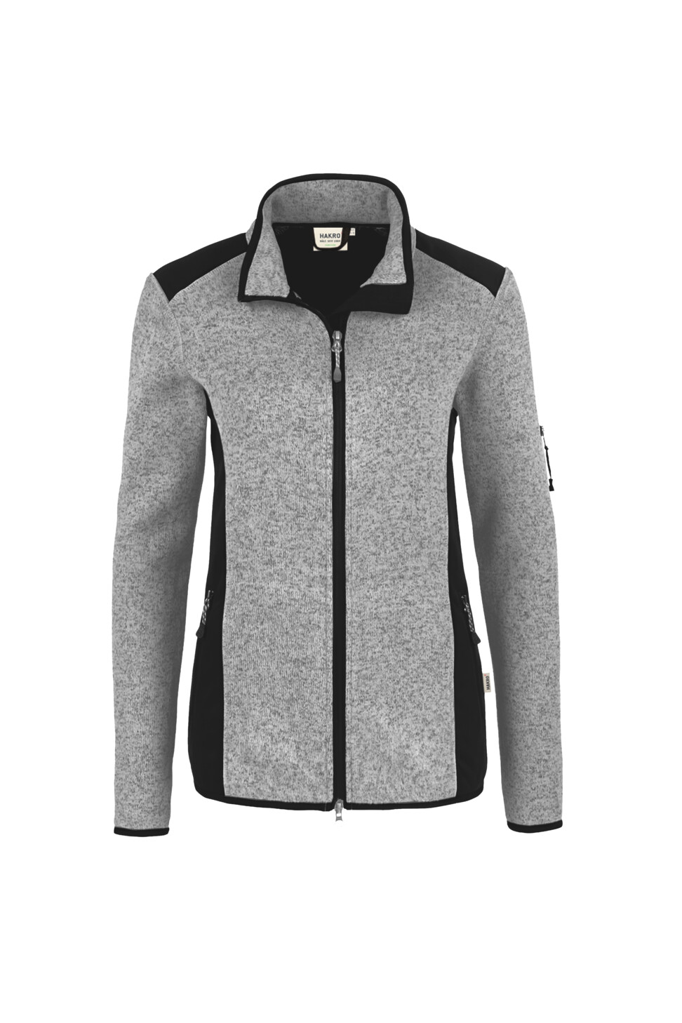 Hakro Damen Strickfleecejacke Churchill 015-grau meliert XS Hakro Damen Strickfleecejacke Churchill 015-grau meliert XS