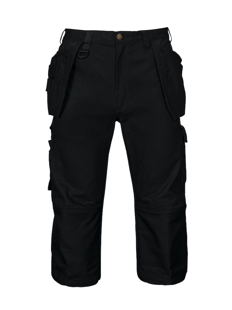 5517 PIRATENHOSE MIT HÄNGETASCHEN UND KNIEVERSTÄRKUNG 100% BAUMWOLLE MIT HÄNGETASCHEN 99 schwarz C44