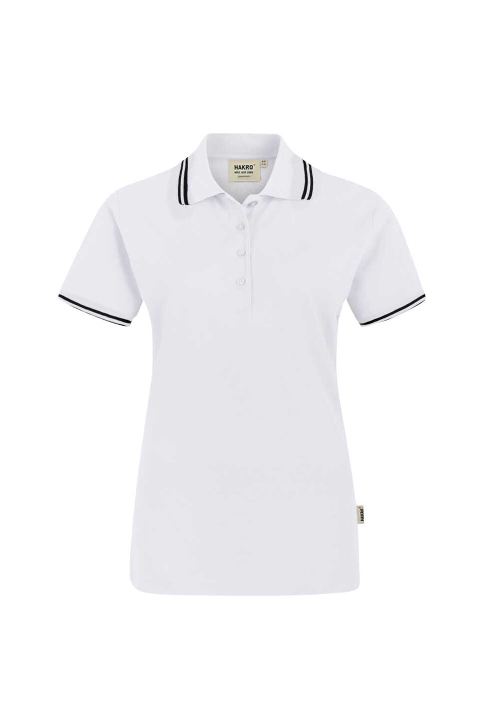 Hakro Twin-Stripe Damen Poloshirt 001-weiss XS Hakro Twin-Stripe Damen Poloshirt 001-weiss XS