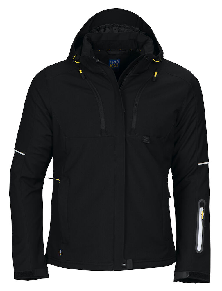 3413 DAMEN GEFÜTTERTE 3-LAGIGE SOFTSHELL JACKE 99 schwarz XS