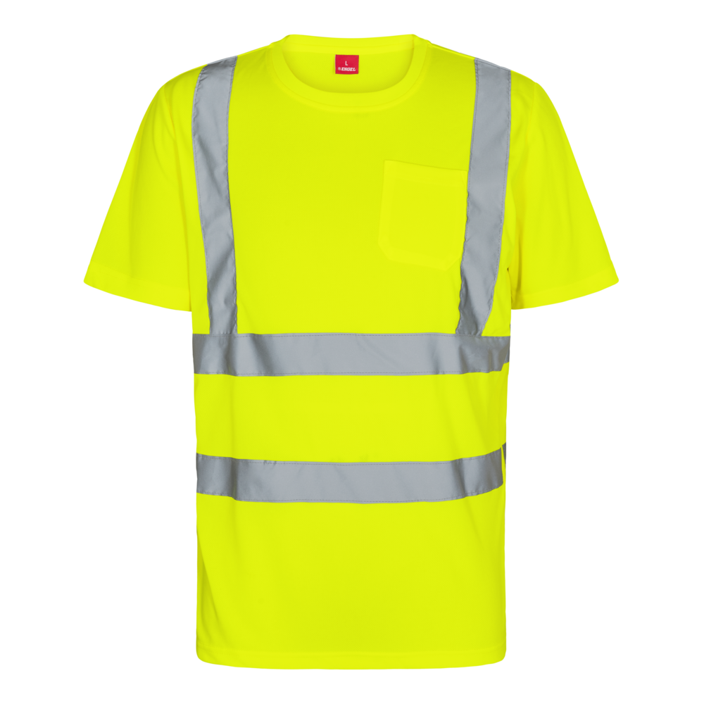 F. Engel Safety Warn-T-Shirt mit Brusttasche