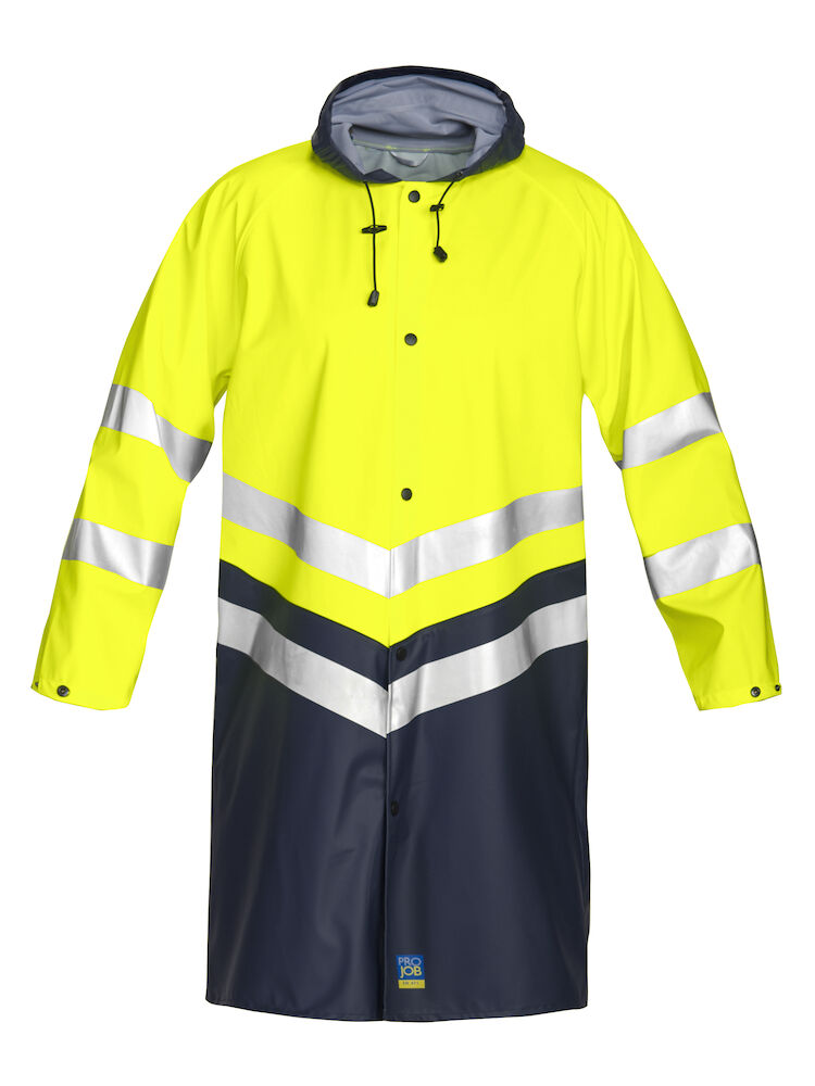 6403 REGENMANTEL EN ISO 20471 KLASSE 3 10 gelb/marine hv 3XL 6403 REGENMANTEL EN ISO 20471 KLASSE 3 10 gelb/marine hv 3XL