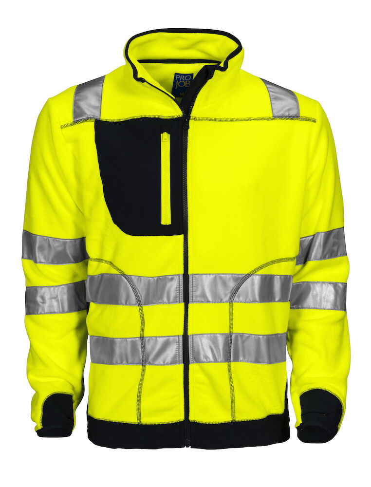 6303 POLARFLEECE JACKE EN ISO 20471 KLASSE 3/2 11 gelb/schwarz hv 4XL