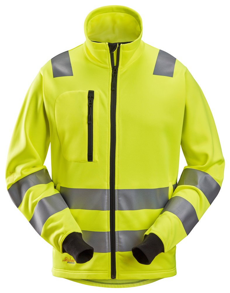 High-Vis-Jacke mit durchgehendem Reißverschluss, Warnschutzklasse 2/3