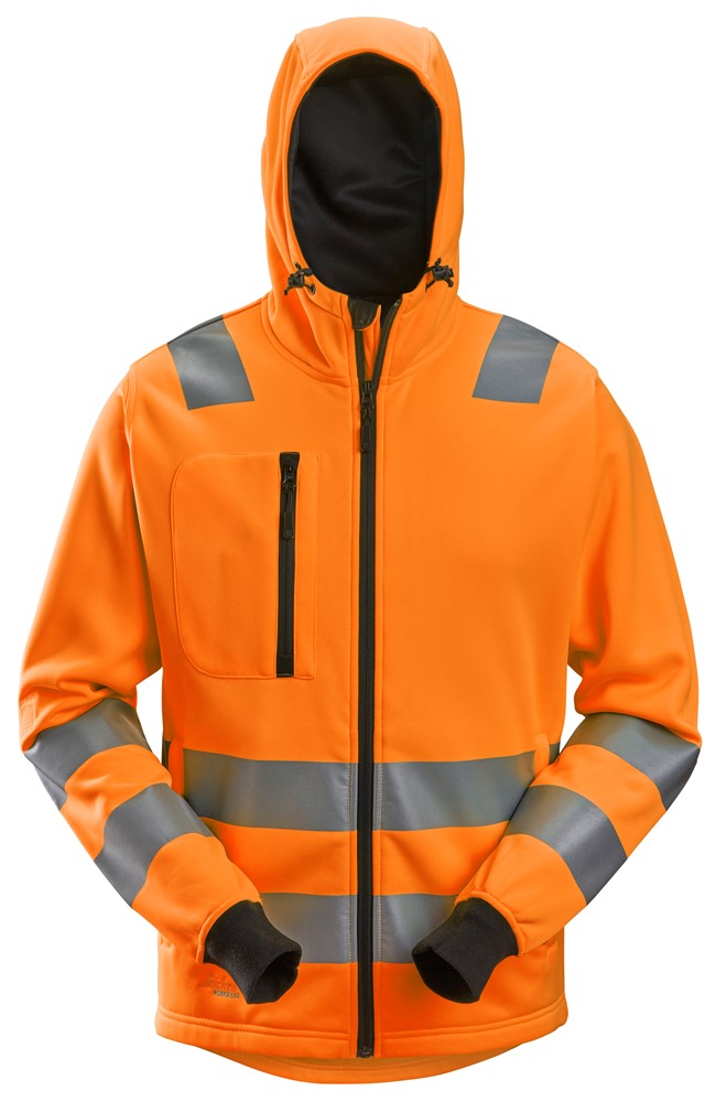 High-Vis-Kapuzenjacke mit durchgehendem Reißverschluss, Warnschutzklasse 2/3 High-Vis-Kapuzenjacke mit durchgehendem Reißverschluss, Warnschutzklasse 2/3