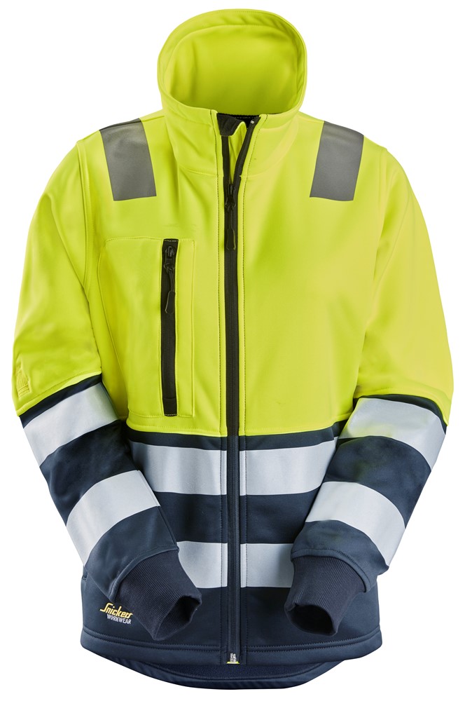 High-Vis-Damenjacke mit durchgehendem Reißverschluss, Warnschutzklasse 2