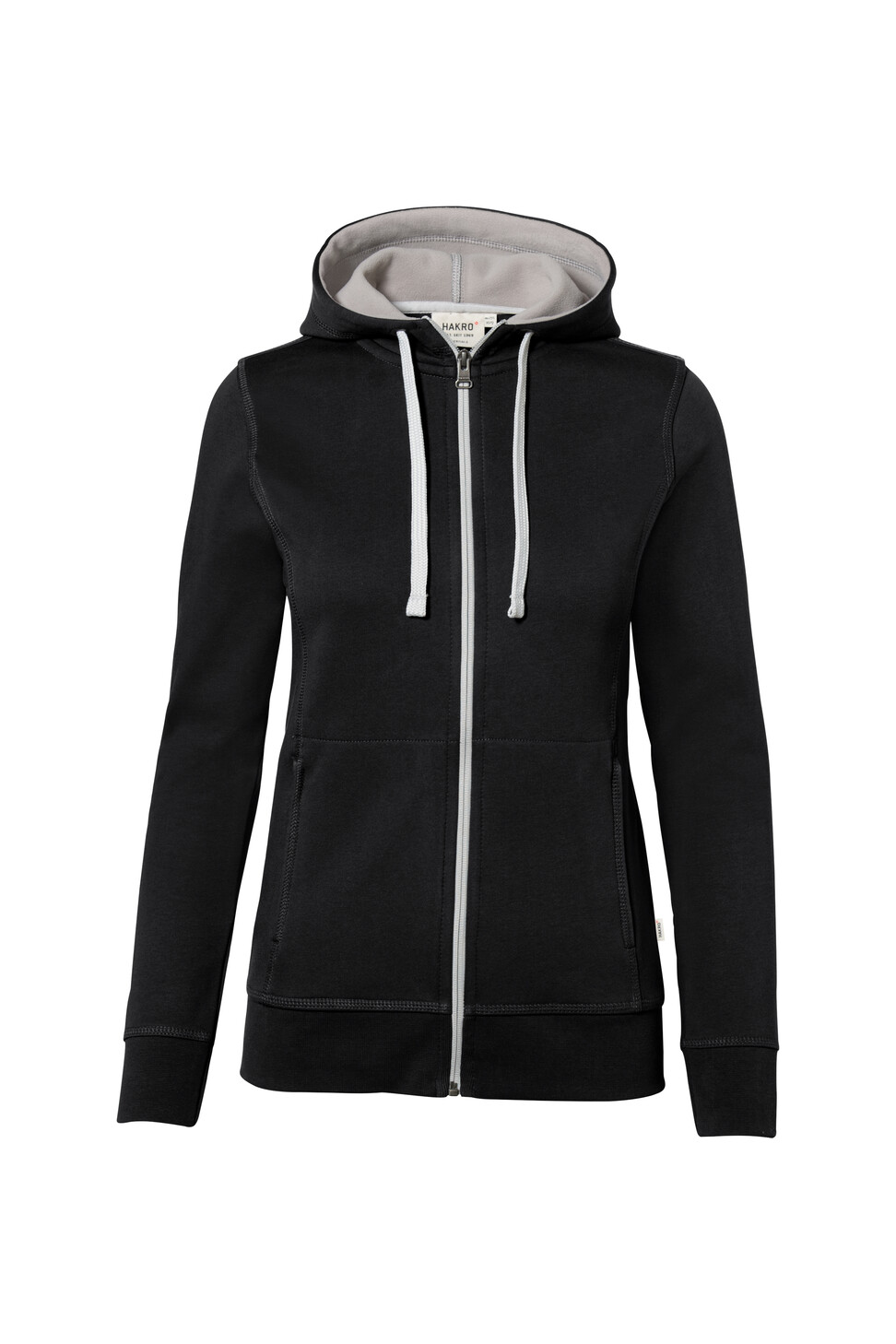 Hakro Damen Kapuzenjacke Bonded 005silber-schwarz/silber XS Hakro Damen Kapuzenjacke Bonded 005silber-schwarz/silber XS