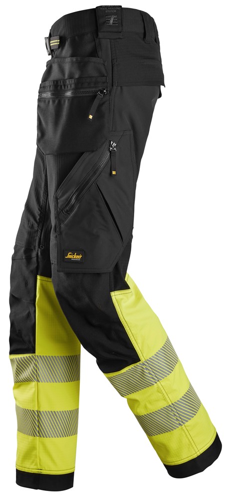 High-VIS, Stretch-Arbeitshose mit Holstertaschen, Warnschutzklasse 1 High-VIS, Stretch-Arbeitshose mit Holstertaschen, Warnschutzklasse 1