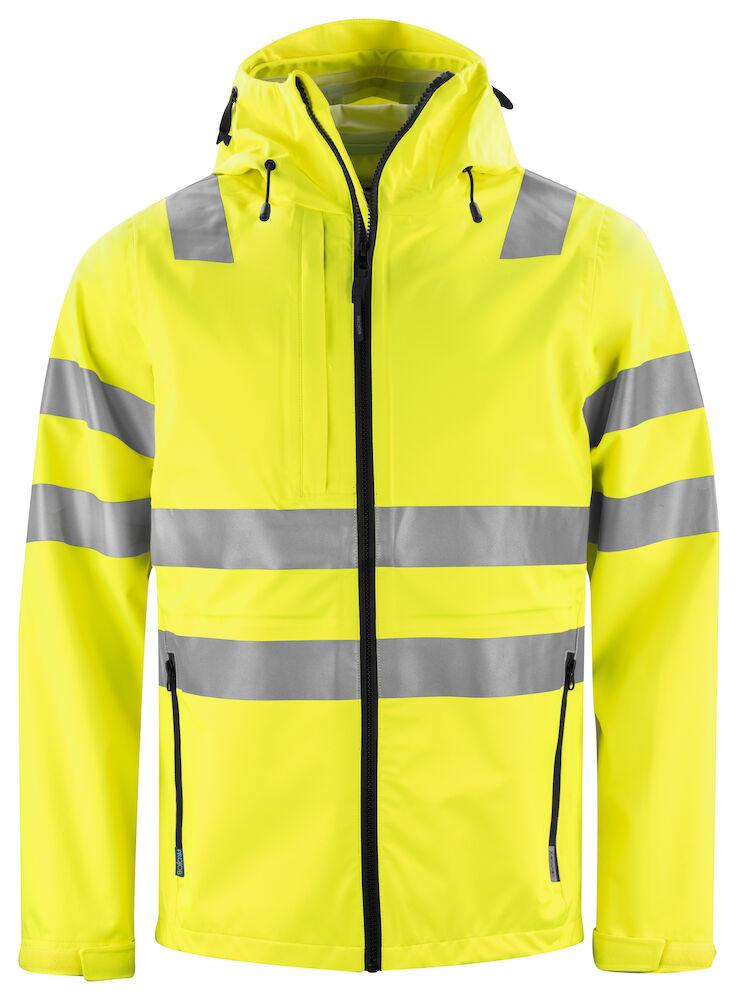 6450 WIND- UND WASSERDICHTE REGENJACKE EN ISO 20471 KL 3 - EN 343 3/3 11 gelb/schwarz hv XS