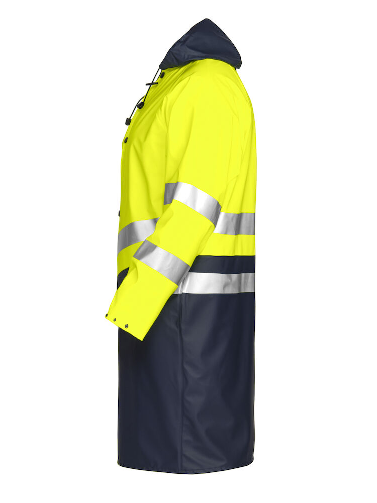 6403 REGENMANTEL EN ISO 20471 KLASSE 3 10 gelb/marine hv 3XL 6403 REGENMANTEL EN ISO 20471 KLASSE 3 10 gelb/marine hv 3XL