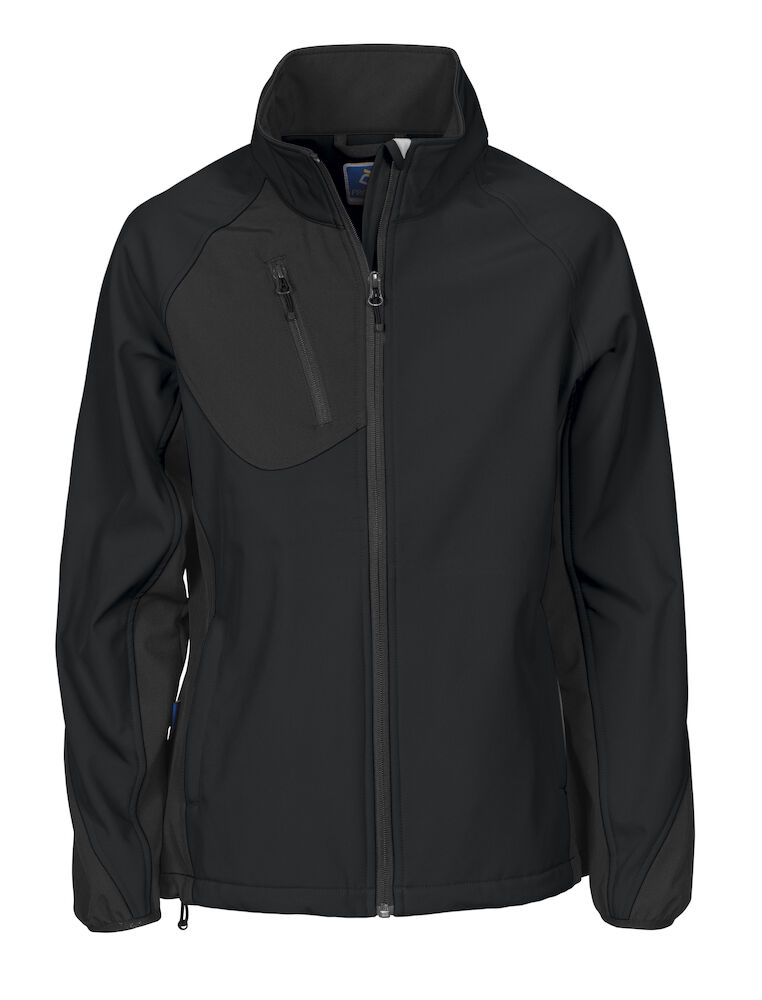 2423 DAMEN SOFTSHELL JACKE MIT KONTRASTELEMENTEN 99 schwarz S 2423 DAMEN SOFTSHELL JACKE MIT KONTRASTELEMENTEN 99 schwarz S