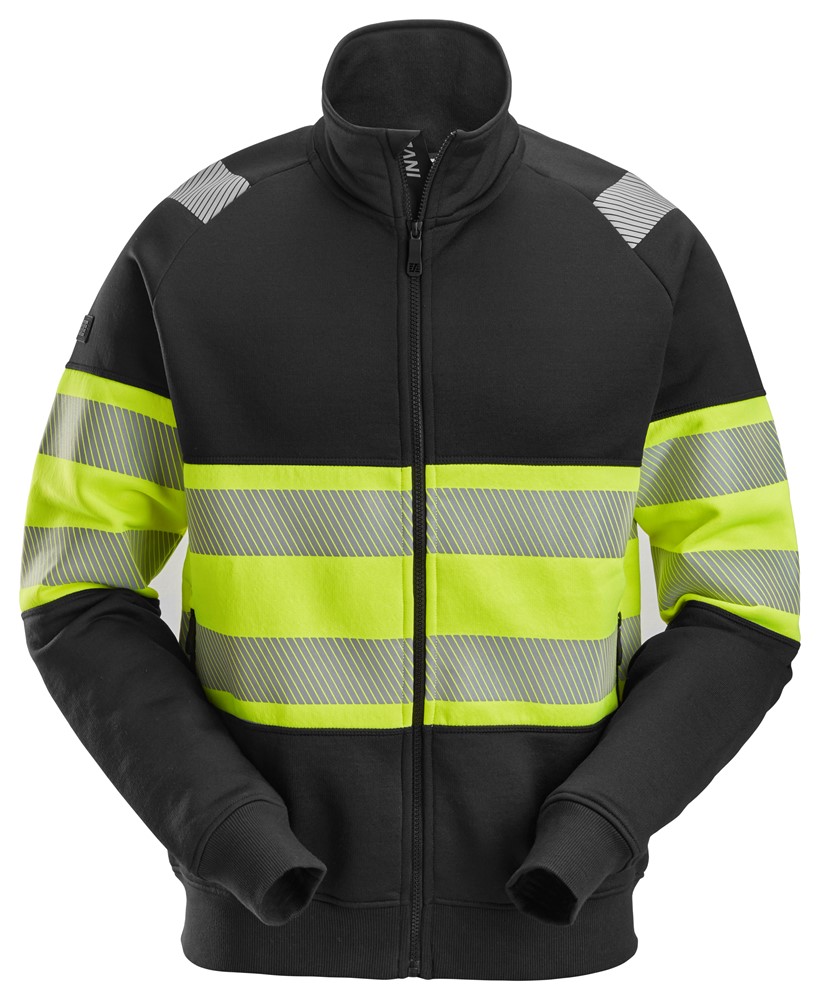 High-Vis-Jacke mit durchgehendem Reißverschluss, Warnschutzklasse 1