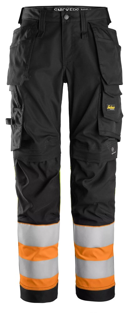 High-Vis-Damenstretchhose mit Holstertaschen, Warnschutzklasse 1 High-Vis-Damenstretchhose mit Holstertaschen, Warnschutzklasse 1