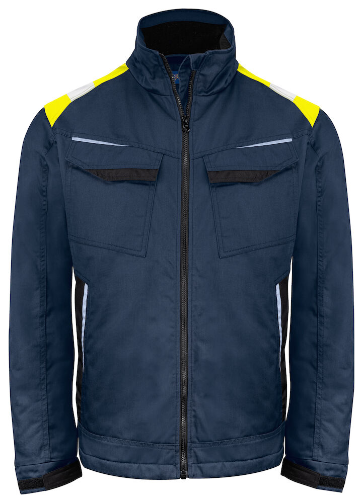 5428 GEFÜTTERTE JACKE MIT KONTRASTELEMENTEN 5810 marine/gelb hv 3XL